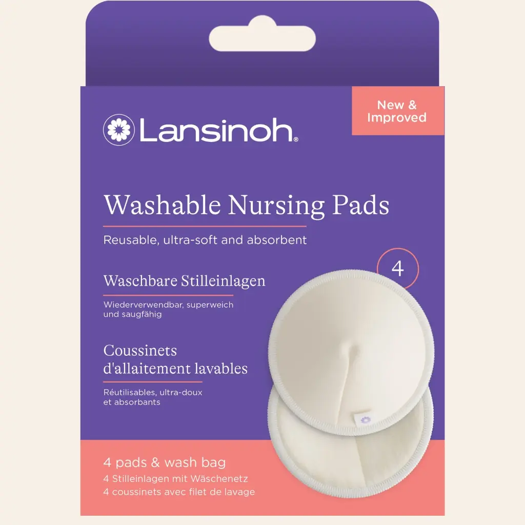 Coussinets d’allaitement lavables – Lansinoh (lot de 4)