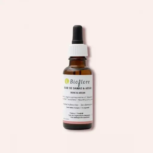 [MHROARB30] Macérat de Rose de Damas dans l’Huile d’Argan Bio – Bioflore (30 ml)
