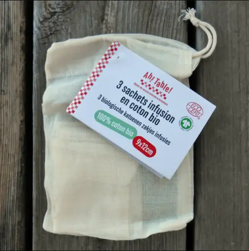 [12337] Lot de 5 sachets individuels à thé – Coton bio