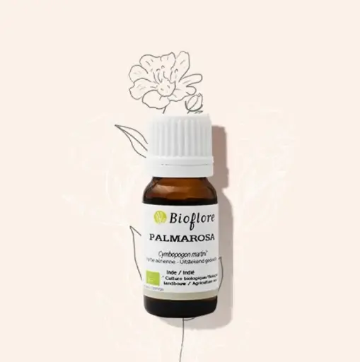 [HECYMAB10] Huile Essentielle de Palmarosa Bio – Bioflore (10 ml)